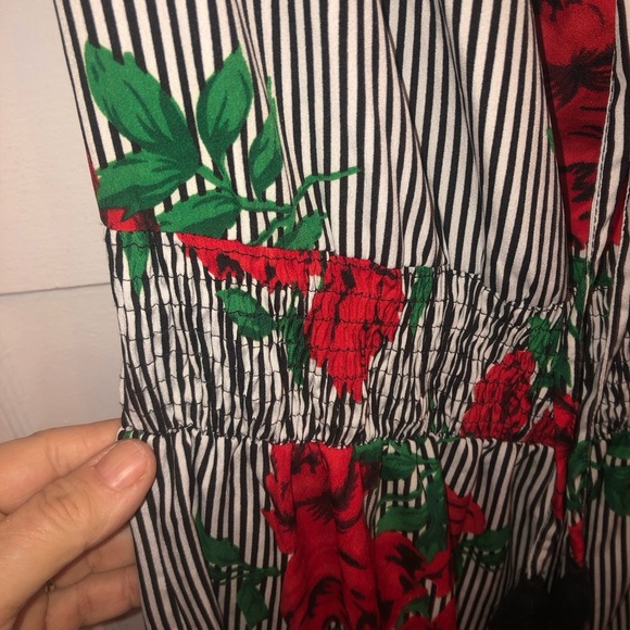 Urban Heritage Off-Shoulder Jumpsuit- large with tassels/ wide legs/ peasant top - Picture 6 of 9